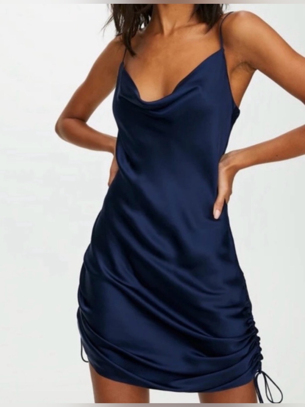 Aritzia: Navy Japanese Silk Dress